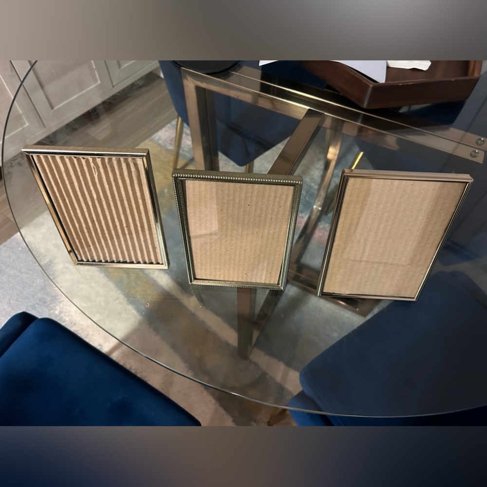 3 gold frames (5 by 7)